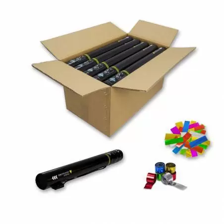 25 Canons électriques 50 cm. (confettis + banderoles métallisé) - 2