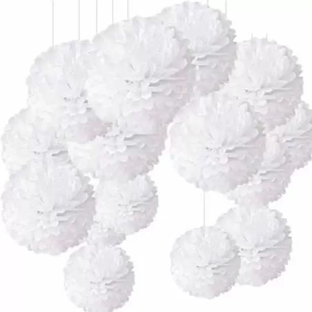 Pompon papel 40 cm. (10 u.)