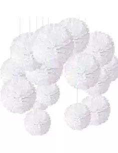 Pompón papel 50 cm. (10 u.) 2