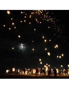 Pack de 50 linternas voladoras para bodas ignífugas y biodegradables - EUTOPICA 2