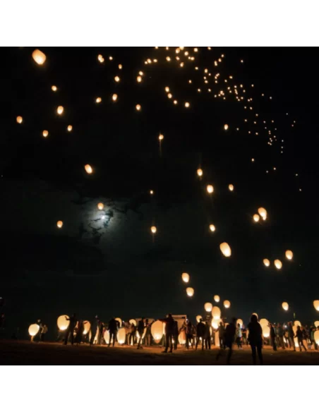 Paquet de 50 llanternes voladores de casament ignífugues i biodegradables - EUTOPICA