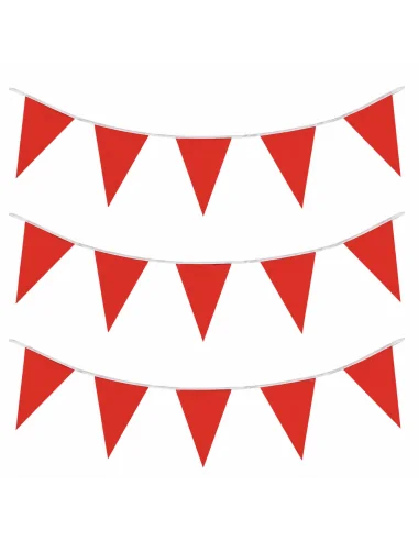 Paquet de 50 banderoles triangulars vermelles (50 m) - EUTOPICA